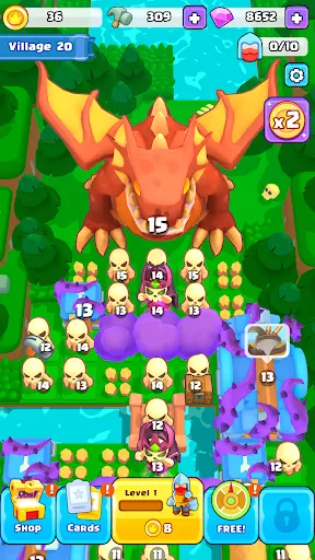 Brave Merge - Battle & Defense Screenshot 1